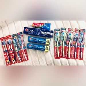 Funny Santa Dental Hygiene Stocking Stuffer | 19 pc Set Toothpaste Toothbrushes